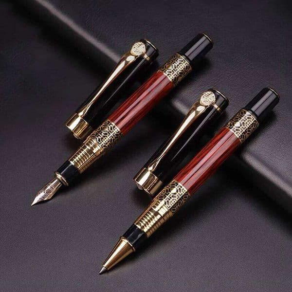 Metal Wood Grain School Pens Student for Ballpoint Stationery Supplies Fountain Pen High Quality 26Y0325