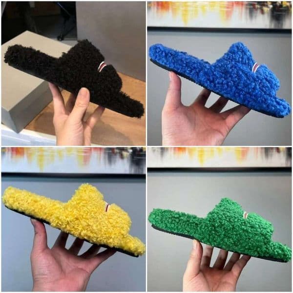 Designer men women Slippers Slides Paris Ladies Wool Winter Fur Fluffy Furry Warm Letters Sandals Comfortable Fuzzy Girl Flip Flop Slipper SIZE EUR 35-46