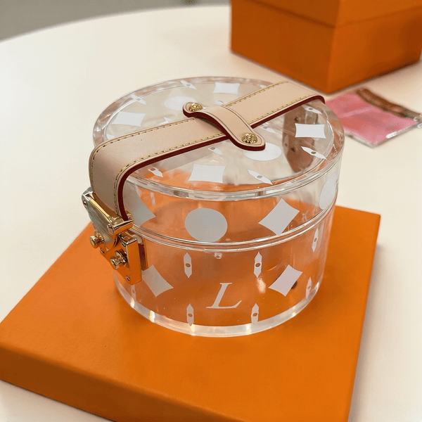 Transparent Jewelry Box Watch Jewelry Box Fashion Watch Box Key Stationery Jewelry And Other Valuable Items Can Be stored Canvas Stained Leather Comes With Scarves
