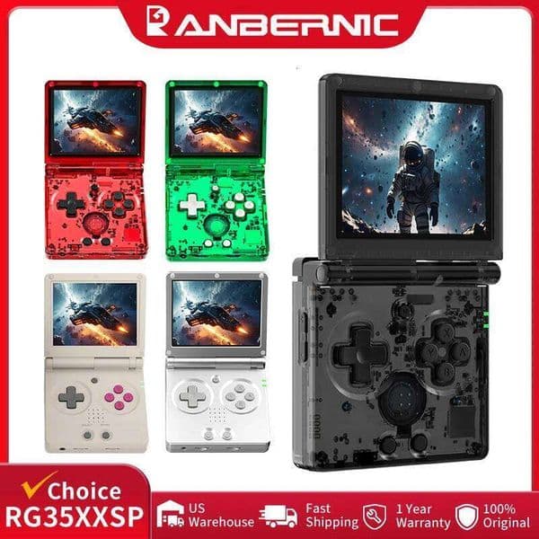 Anbernic RG35XXSP Flip Handheld Game Linux 64-bit WiFi Retro Video Gaming Console Support Online Play HDMI-TV Out 26W0325