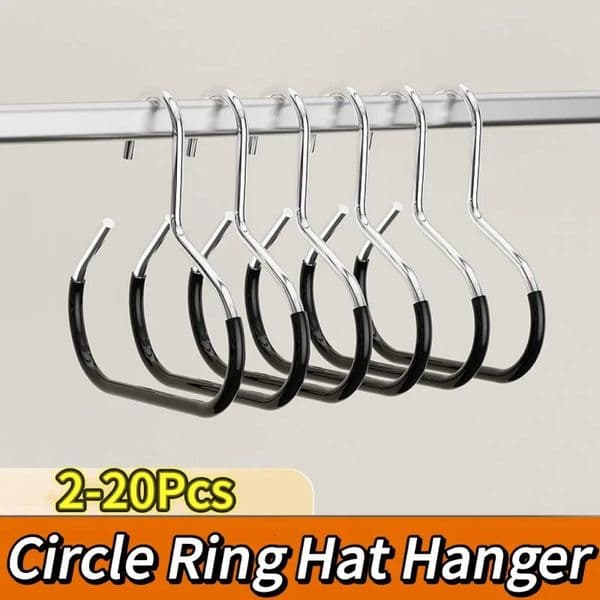 Circle Ring Hat Hanger Baseball Cap Organizer 8 Hats Display Rack Scarf Towel Tie Storage Holder for Closet Bedroom Saving Space 260325