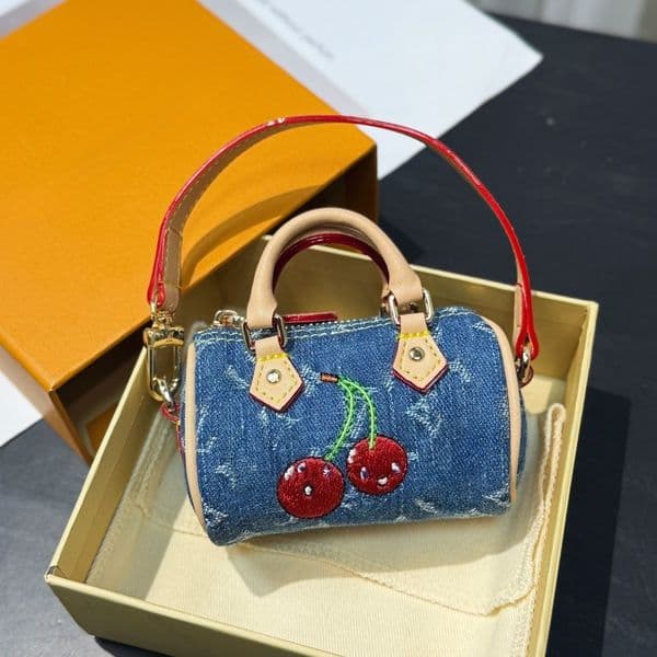 Mini Bag Bag Letter Keychain Wallet Cherry Bag Charms Hamburger Purse Keyring Pendant Waist Bag Holder Designer Keychain Bag