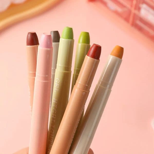 8Pcsset Bible Highlighters Vintage Morandi Colors Non Bleeding Safe Gel Pen Highlighter 260325
