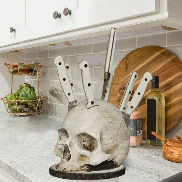 Kitchen Rack For Knives Countertop Shaped Kitchen Tools Storage Scary Decoration Home Organization For Fireplaces 260324