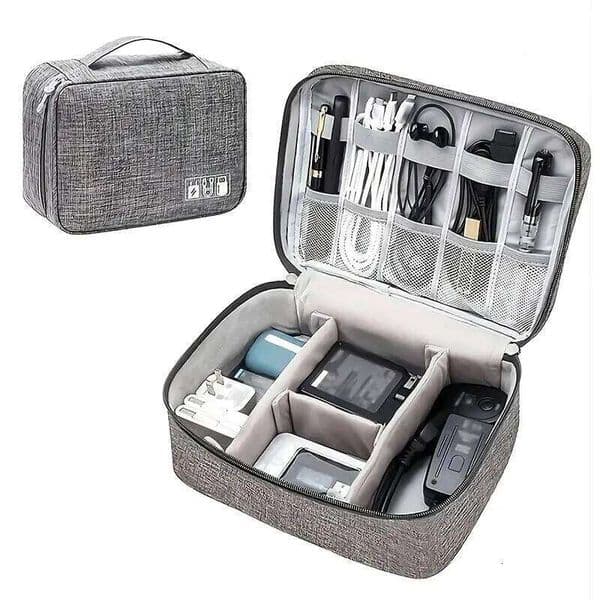 Waterproof Digital Electronic Portable USB Data Line Charger Plug Storage Bag Travel Cable Organizer 26H0323