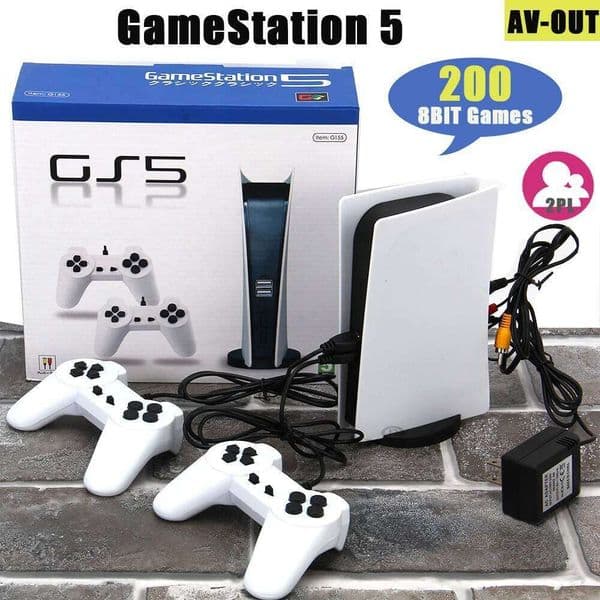 GS5 8 Bit USB Wired Handheld Game Player 200 Classic Games Retro AV Output TV Gaming Console For Child 26W0325