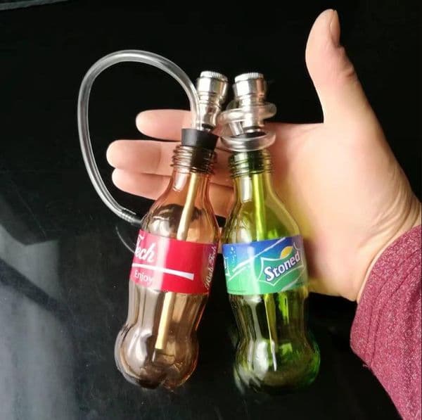 The New Sprite Cola Hookah, Wholesale Glass Pipe Oil Burner Glass Tube Water Pipe Oil Rig Smoke Free Shipping