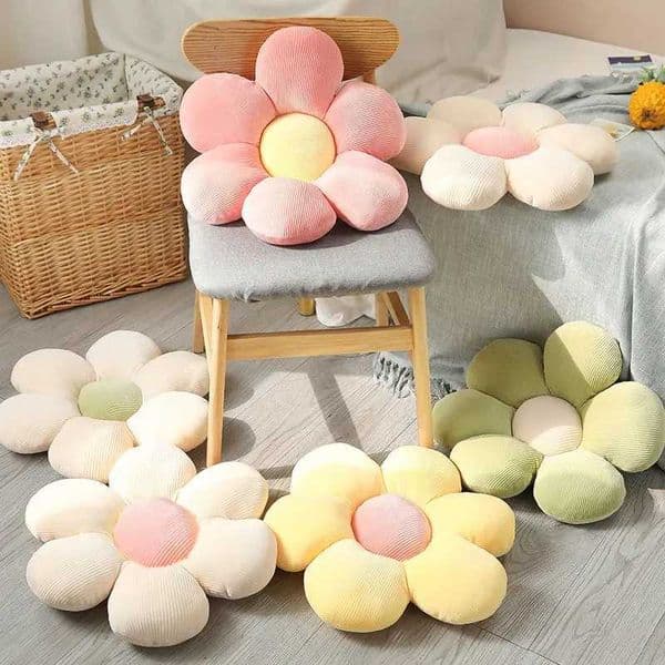 35CM Colorful Flowers Plush Pillow Plant Petal Cushion Stuffed Toys Home Decor Gift H260325