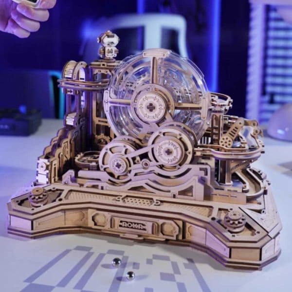 Robotime Rokr Pinball Model Gear Ball Challenge 3D Wooden Puzzle Model Kits to Build DIY Table Game Gift Idea for Men Women -EGC X260325