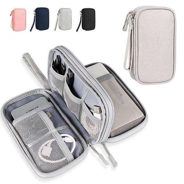 Waterproof Digital Electronic Portable USB Data Line Charger Plug Storage Bag Travel Cable Organizer 26H0322