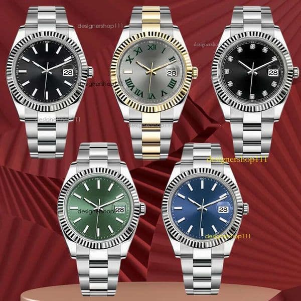 Luxury mechanical automatic design classic 36mm/41MM luxury gold 904L all stainless steel dial swimming blue treasure men's watch