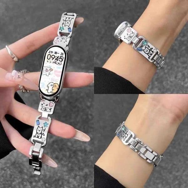Cute Graffiti Dog Color Diamond Bracelet Suitable for New Bracelet 9pro Strap Redmi Watch 5 Handmade Strap C260325