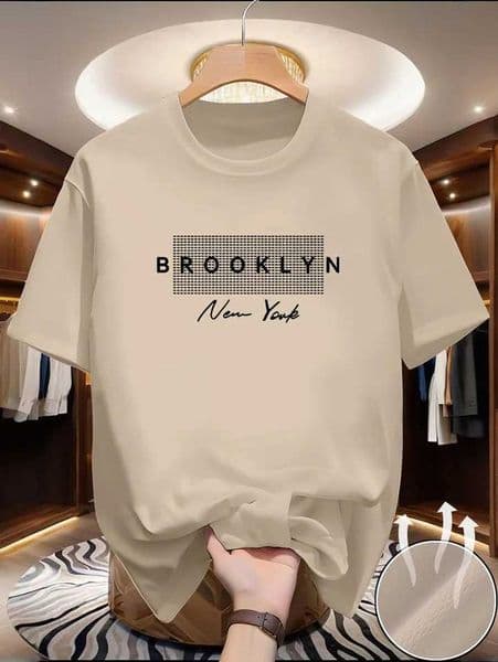 Herren Kurzarm T-Shirt mit Rundhalsausschnitt Lssig Bequem Schnelltrocknend Leichter Stretch-Stoff Ideal fr den Sommer Z260325