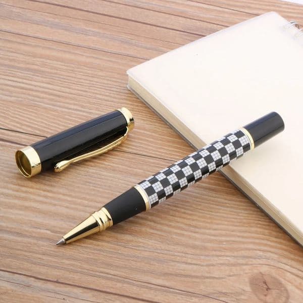 Jinhao 500 Black and White Chessboard M Rollerball Pen 260325BJ