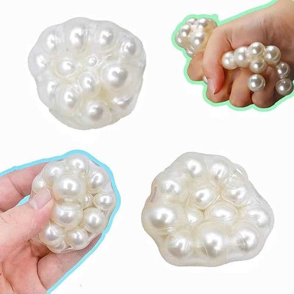 Handmade Grape Noisy Squishy Ball for Adults White Pearl Sensory Fidget Toys for Kids Stress Relieve Squeeze Toys C260325 C260327