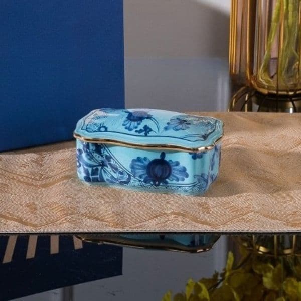 Italy 1735 High-end Tableware Ceramic Storage Box Rectangular Jewelry Box Gift Full Set