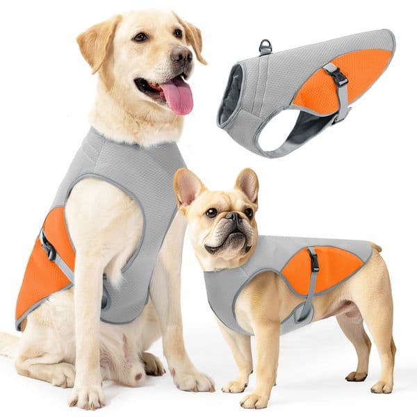 Dog Cooling Vest Dog Harness Cooler Jacket with Portable Water Bottle for Walking Dog Outdoor Camping and Hunting Training 260325BJ