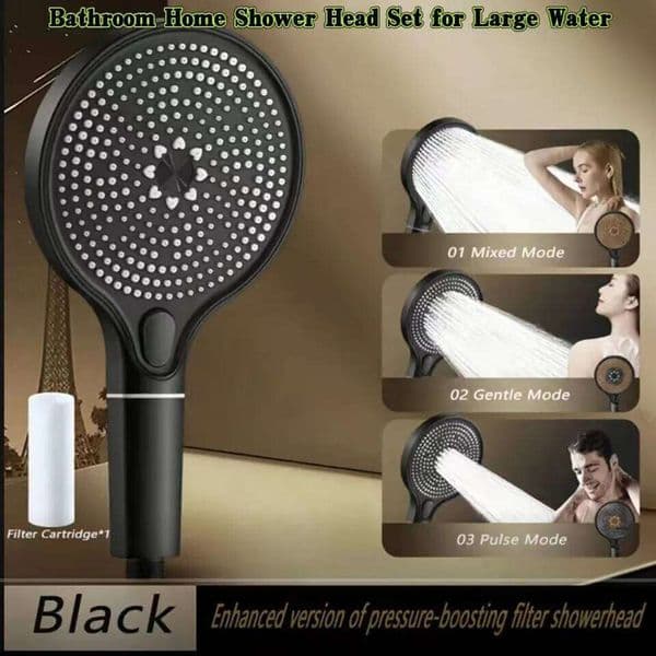 15cm Round Love Flower Showerhead: High-Pressure Spray with Super Absorbent Bathroom Home Shower Head Set for Large Water 26Y0325