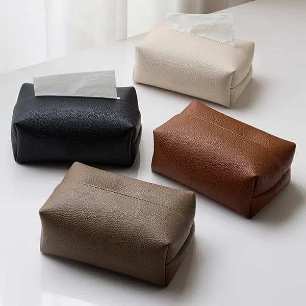 Artificial Leather Tissue Box Modern Square n Perfect for Bathrooms Durable Bathroom Decoration 260325