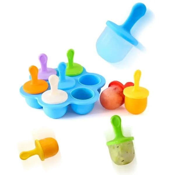 Ice Cream Mold Silicone Popsicle Bar Reusable Non-stick Ice Cube Tray Homemade Food for Kids Mini DIY Family Party Essentials 260325BJ