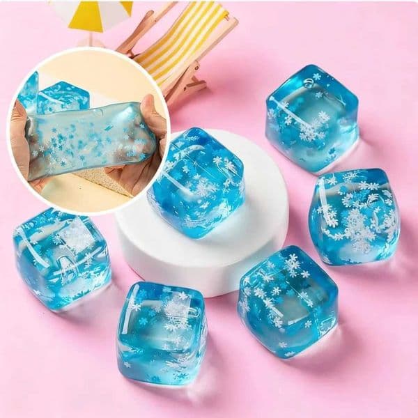 Crystal Cube Squishy Toys Simulation Steamed Bun Apple Cheese Funny Prank Stress Relief Ball Decompression Artifact Kids T Z260325