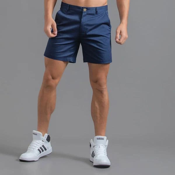 Mens Casual Shorts 2026 Summer Slim Fit Sexy Golf Shorts Solid Color Pure Cotton Waterproof Wear-Resistant Cargo Shorts Male 260323