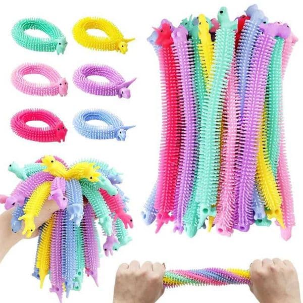 Sensory Stretchy String Toy Fidget Noodles ADHD Autism Anxiety And Stress Relief Party Favors For Kids Birthday Novelty Gift C260325 C260327