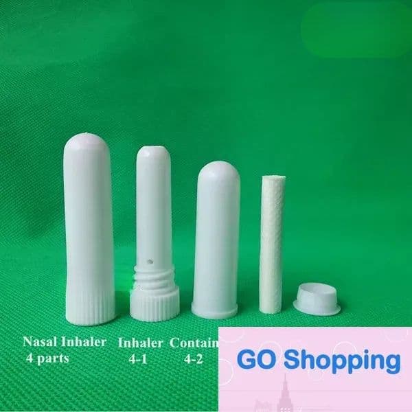 Wholesale 2026 New Top 200 Sets Wholesale Blank Aroma Inhaler, Plastic Bottle Nasal Inhalers Sticks High Quality Cotton Wicks 51Mm