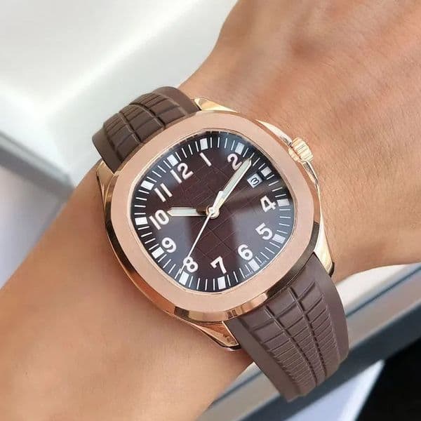 Men's Watch Brand Business Work Watch 40mm Mens Automatic Mechanical Movement Candy Rubber Strap Montre Sapphire Crystal Glass Fashion Waterproof Sapphire Watch