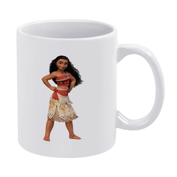 Moana Princess Mug Disney Cartoon Drinking Mugs Ceramic Coffee Cup Funny Cute Beverage Cups with Handle Unique for Travel Holidays Birthday Gifts