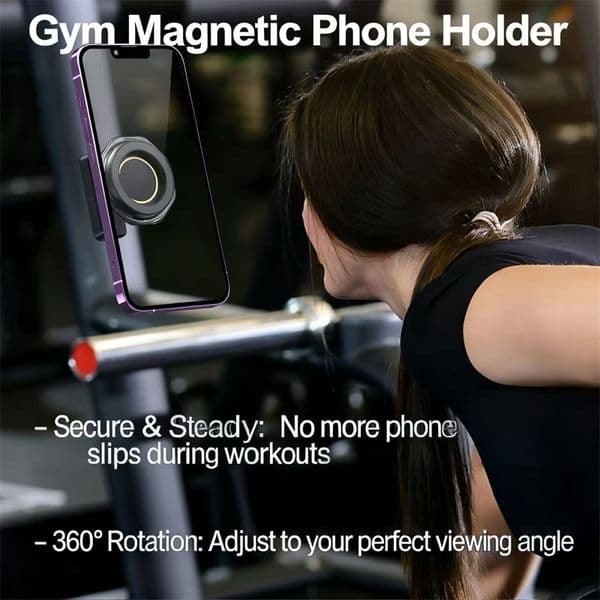 Universal Double-Magnetic Fixed Mounting Brackets for Phones Ideal Fit for Golf Cars, Fitness Machines