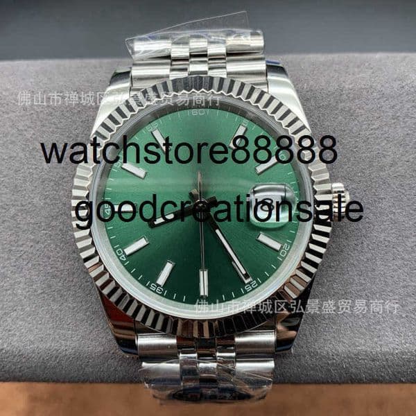 Brand designer watch EW Log Automatic Mechanical Watch Green Rose Log Blue Business Watch High-end Danny Road Watch AZOT