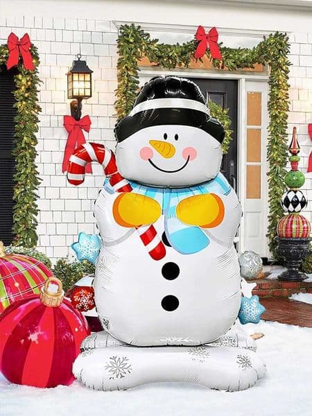 1pc Extra Large Christmas Snowman Foil Balloon Suitable for Christmas Party Decoration New Year Photography Props S25128