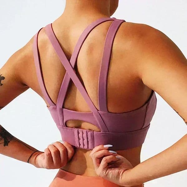 Cloud Hide Plus Size Yoga Bra Sexy Back Sports Top for Women Fitness Push up Gym Workout Running Shirt Shockproof Athletic Vest 260324