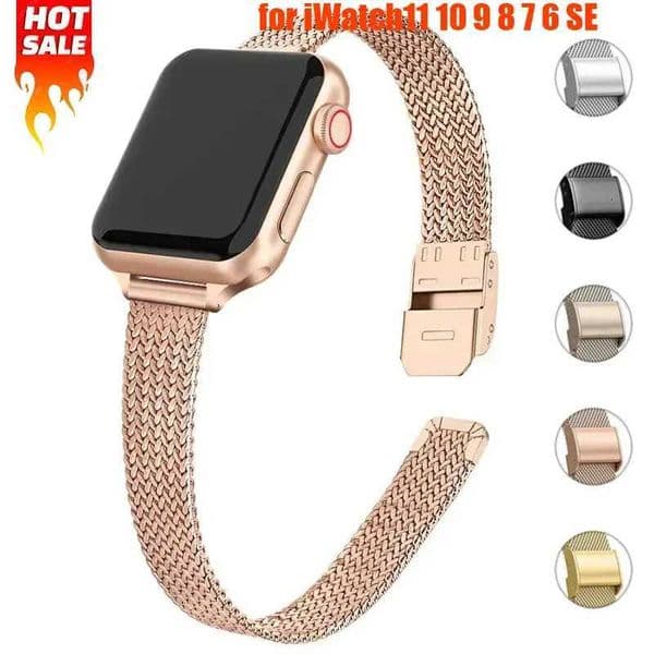 Slim Bracelet Metal for Watch Band tra3 49 40 41 44 45 38 42 46mm Stainless Steel Milanese Strap for iWatch11 10 9 8 7SE C260325