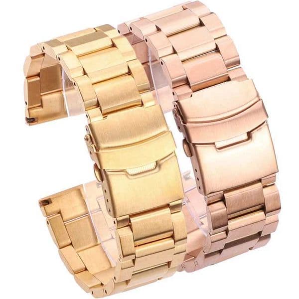 Watch Bracelet Band Wen Men 18 20mm 22mm 24mm Solid Stainless Steel Watchband Silver Black Rose Gold Bed Strap Accessories C260325