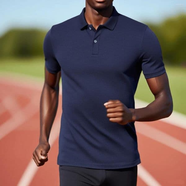 Men's T Shirts T-shirt Classic Short Sleeved Polo Shirt Summer Top Casual Button Lapel Super Large S-3XL