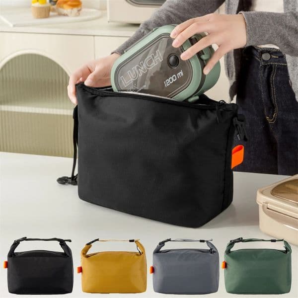 1pc Larger Capacity Lunch Bag Leakproof Cooler Food Containers Handheld Bento For School Work Office Picnic 260325