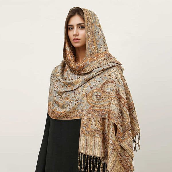 New Arrival Imitation Cashmere Scarf Ethnic Style Shawl Cashew Flower Light Luxury High-End Tassel Scarf Q260325