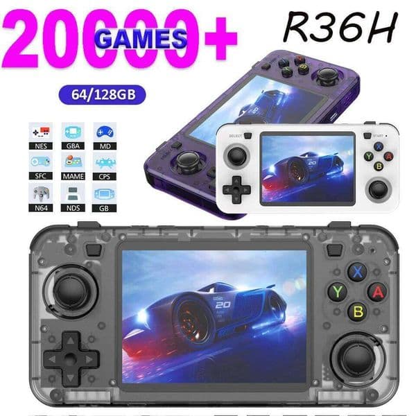 R36H Retro Handheld Game Console Arkos System 3.5Inch IPS Screen Portable Pocket Video Player 64G 128G 26W0325
