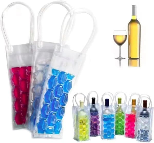 Ice Chiller Bag for Wine Bottle Cooler Party Red White Champagne or Sparkling Gel Cooling Holder Freestanding 260325