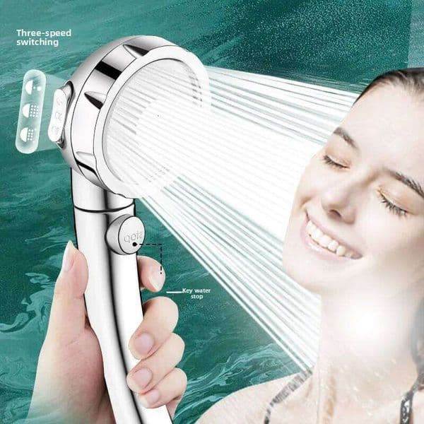 Setting Head High Pressure 5 Modes Massage Rainfall Stainless Steel Handheld Shower Water Saving 26Y0325