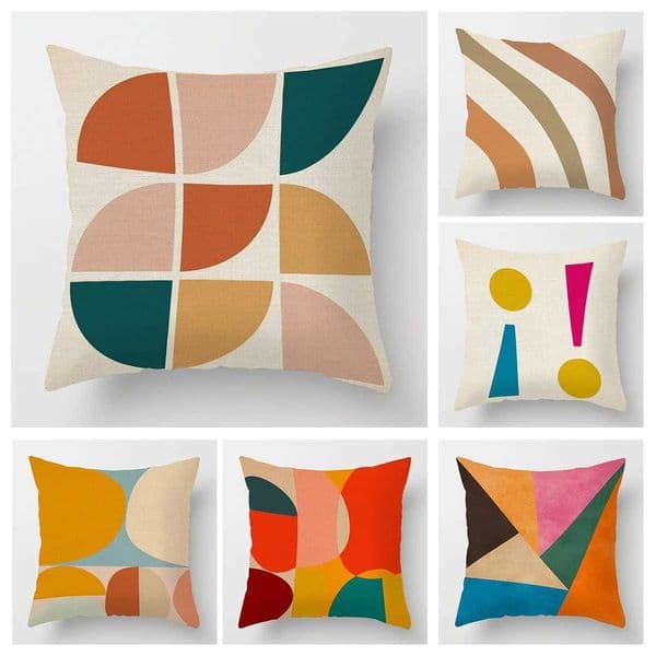 Abstract geometric case 40x40cm 45x 45cm linen fade-resistant machine washable ins Nordic sofa cushion cover L260524ZLEH