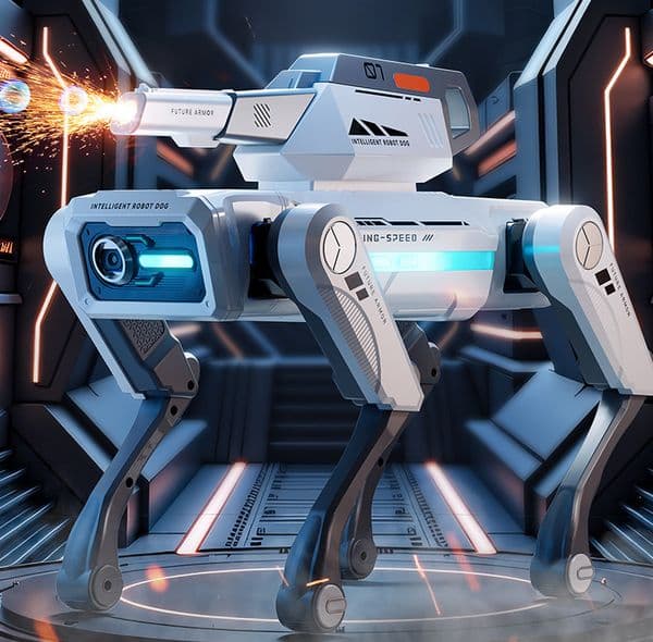 Smart Bionic Robot Dog Programmable RC Toy with Water Bomb Shooting and Camera