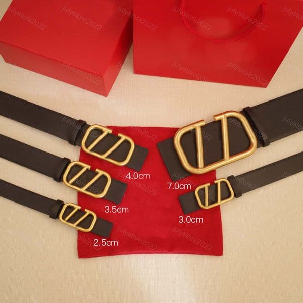 Men Designer Belts for Women Fashion Genuine Leather Belt Wide Luxurys Woman Waistband Cintura Ceinture Mens Thin Golden Buckle Belt Width 2.5cm 4cm 7cm Accessories