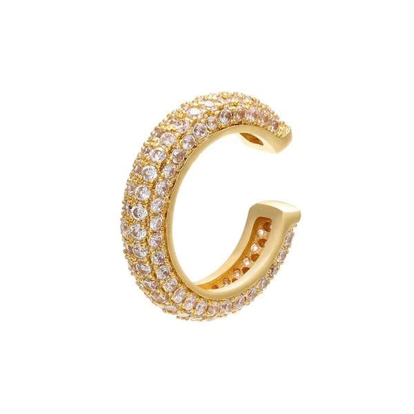 Minimalist Colored Cubic Zirconia Earbone Clip Fashion Cartilage Hoop Earrings Ear Cuff Piercing Clip on Earring VE131 260325