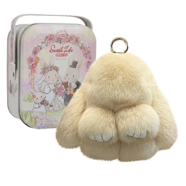 BunnyluluBunny Lulu with TinHandmade Soft Bunny Pompom CharmsBunny Keychain Plushbunny keychainSuitable f 260323