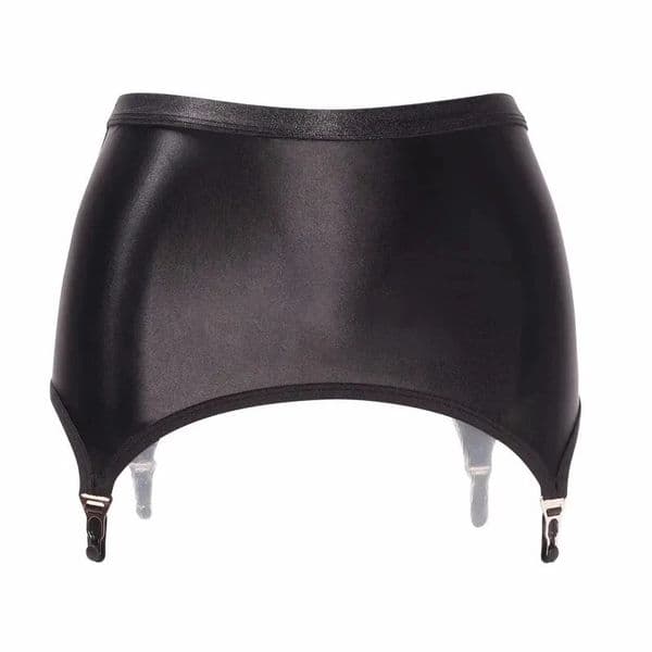 Womens Oil Glossy Suspender Belts Female Elastic Garters Buttocks Skirt Underwear Sleepwear Sexy Lingerie Black Garter Belt 260323