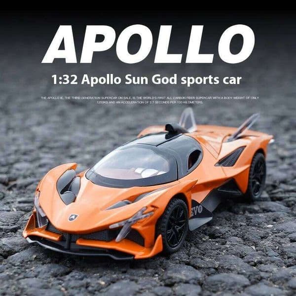 1:32 Scale Apollo EVO Alloy Toy Model Futuristic Design, Sound & Light Effects, Spring Action - Ideal for Kids' Play 26W0326
