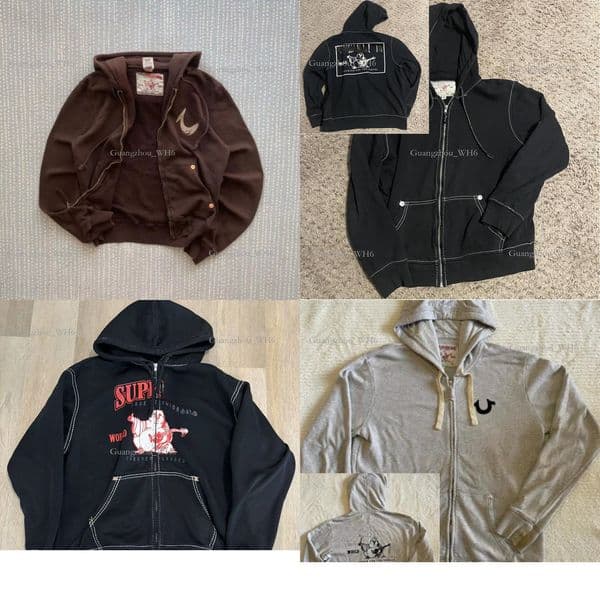 Trues Relgions TruLetter Print Zipper Hoodie Men Cool Streetwear Hooded Cardigan Zip Up Jacket Casual Trendy Top Comfortable Hip Hop Style Outerwear b9 Z260523